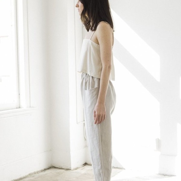 ✖️SOLD✖️ Ozma of California Heavy Laundered Linen, Oatmeal - M - Picture 7 of 9